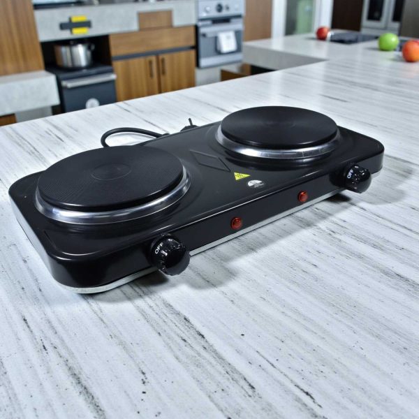Taffware Kompor Listrik 2 Tungku Portable Hot Plate 2000W - WY-04B