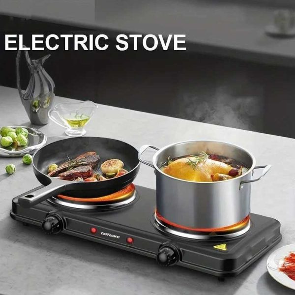 Taffware Kompor Listrik 2 Tungku Portable Hot Plate 2000W - WY-04B