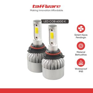 TaffLED Lampu Depan Mobil LED COB Headlamp 8000 Lumens IP65 Cool White - S2