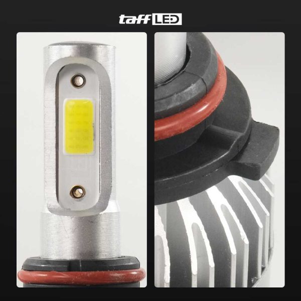 TaffLED Lampu Depan Mobil LED COB Headlamp 8000 Lumens IP65 Cool White - S2