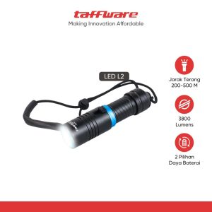 TaffLED Senter LED Diving Flashlight Waterproof L2 3800 Lumens - TR298