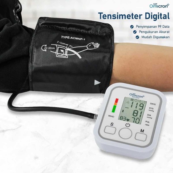 TaffOmicron Tensimeter Digital Pengukur Tekanan Darah - BW-3205