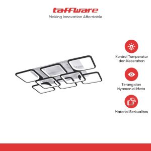 TaffLED Lampu Plafon LED Chandelier Remote App 3 Color 8 Head 30-45W - IR-62