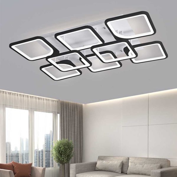 TaffLED Lampu Plafon LED Chandelier Remote App 3 Color 8 Head 30-45W - IR-62