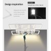 TaffLED Lampu Plafon LED Chandelier Remote App 3 Color 8 Head 30-45W - IR-62