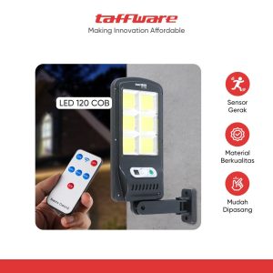 TaffLED Lampu Dinding Solar PIR Sensor Remote Control IP65 Cool White - PL216