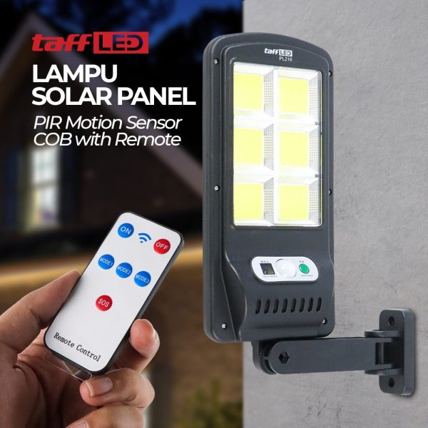 TaffLED Lampu Dinding Solar PIR Sensor Remote Control IP65 Cool White - PL216