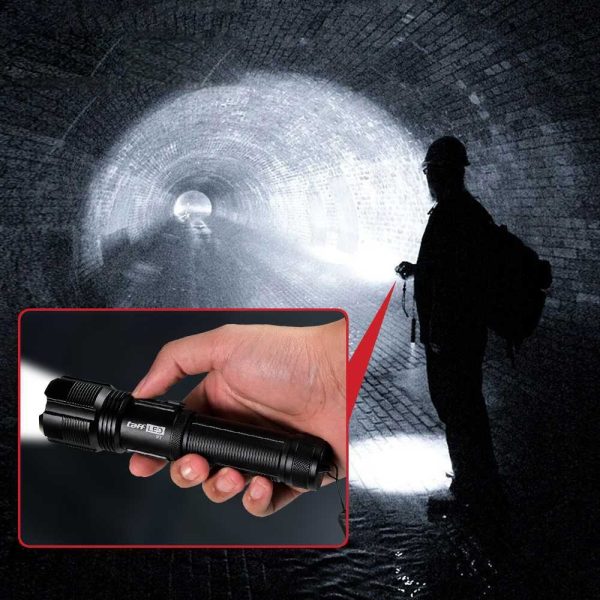 TaffLED Senter LED Tactical Flashlight Zoomable Head XHP70 400 Lumens - P7