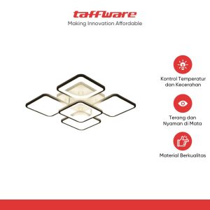 TaffLED Lampu Plafon LED Chandelier Remote App 3 Color 5 Head 60W - IR-41