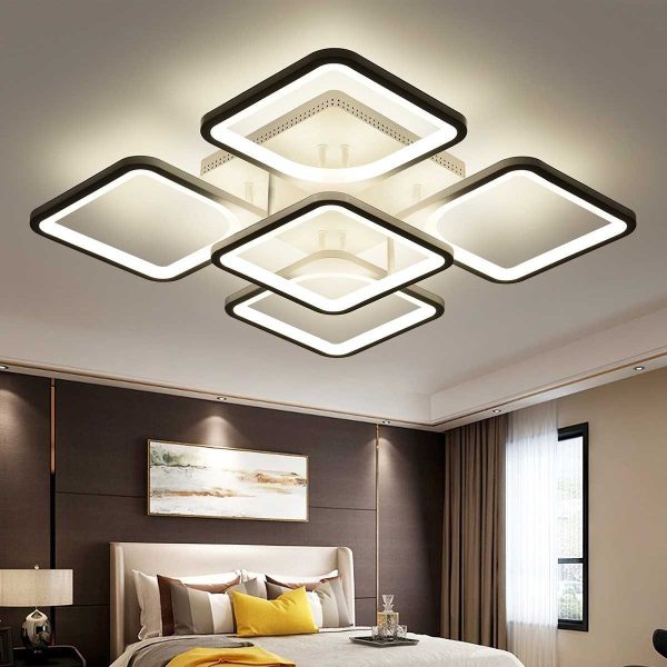 TaffLED Lampu Plafon LED Chandelier Remote App 3 Color 5 Head 60W - IR-41