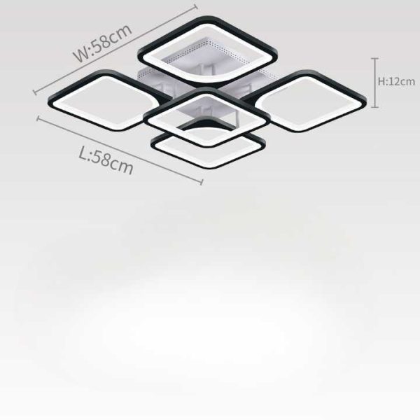 TaffLED Lampu Plafon LED Chandelier Remote App 3 Color 5 Head 60W - IR-41