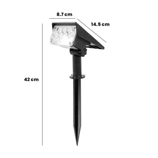 TaffLED Lampu Taman Hias Tancap Solar Power Waterproof 10 LED 2835 - TS-G2202