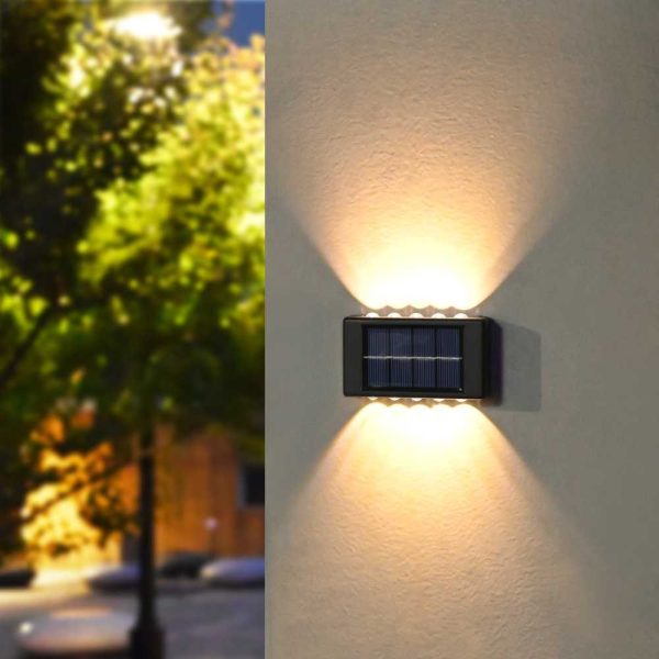 TaffLED Lampu Dinding Solar Outdoor Waterproof Warm White 10 LED - H6
