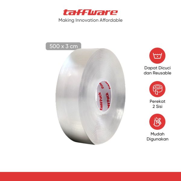 ginee_20251028173617765_6196296896.jpg TaffPACK Double Tape Perekat No Trace Adhesive Washable Sticker - J007