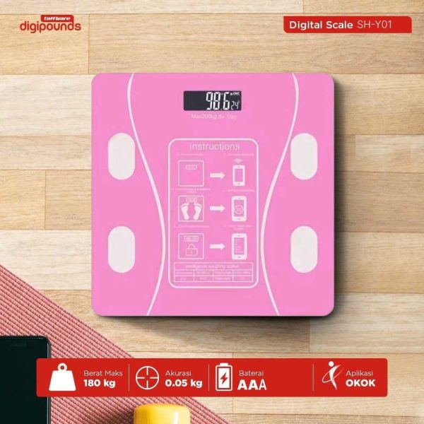 Taffware Digipounds Timbangan Badan Digital Health Scale 180KG SH-Y01