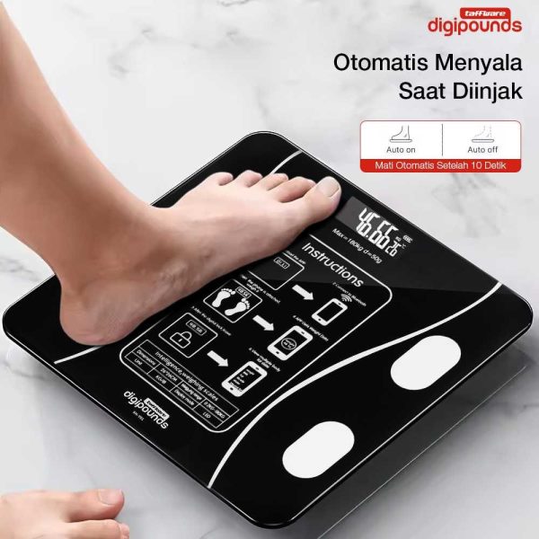 Taffware Digipounds Timbangan Badan Digital Health Scale 180KG SH-Y01