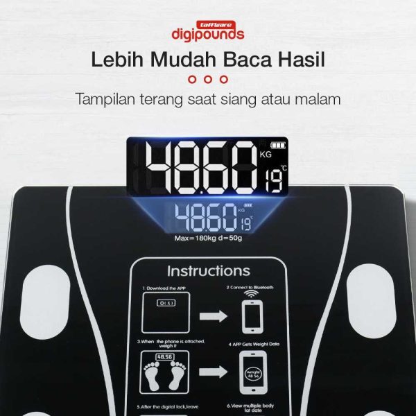 Taffware Digipounds Timbangan Badan Digital Health Scale 180KG SH-Y01