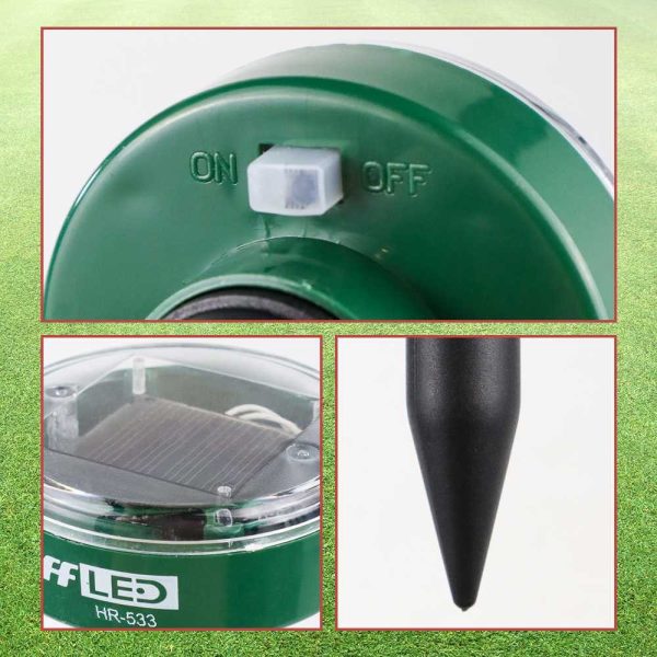 TaffLED Pengusir Tikus Taman Ultrasonic Solar Power Mouse Repellent - HR-533