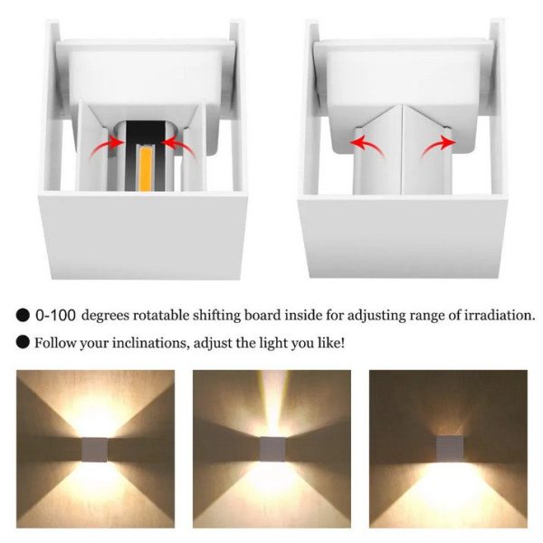 TaffLED Lampu Dinding Hias Outdoor Modern Aluminium 6W Warm White - MSL021