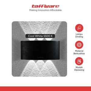 TaffLED Lampu Dinding Hias Outdoor Aluminium 6W 6 LED Cool White - 366-6