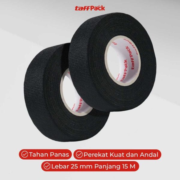 TaffPACK Lakban Kain Adhesive Cloth Tape Heat Resistant 15M - TF11