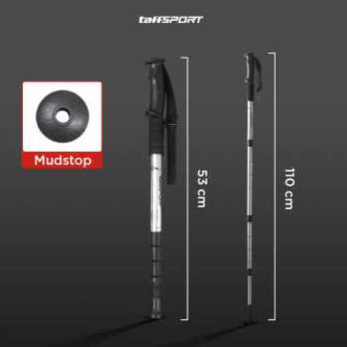 TaffSPORT Tongkat Hiking Trekking Pole Telescopic Aluminium 4 Section - X-110