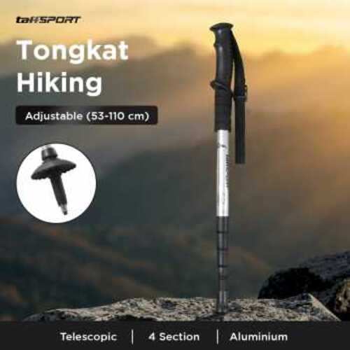TaffSPORT Tongkat Hiking Trekking Pole Telescopic Aluminium 4 Section - X-110
