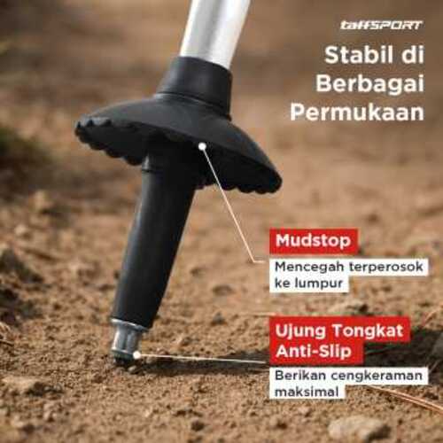 TaffSPORT Tongkat Hiking Trekking Pole Telescopic Aluminium 4 Section - X-110