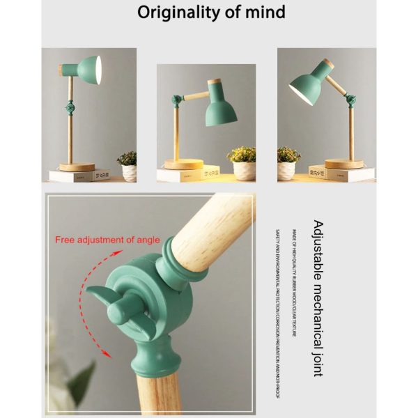 TaffLED Lampu Meja Belajar LED Model Nordic Wooden Art 12W 3in1 Color - PK407