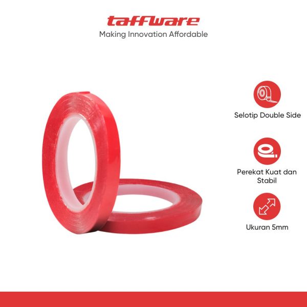 ginee_20251105172659226_9225127899.jpg TaffPACK Perekat Double Tape Acrylic Adhesive Transparent Sticker - J4702