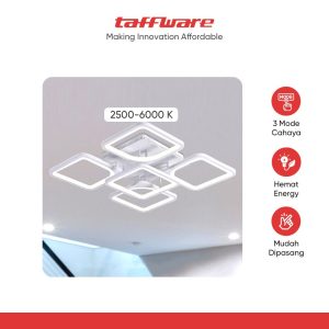 TaffLED Lampu Plafon LED Chandelier Dimmable 60W 5 Head 3in1 Color - 8626
