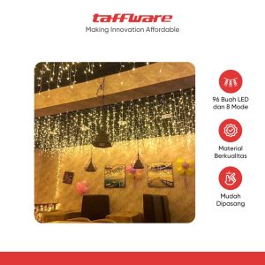 TaffLED Lampu Hias Gorden String Lights Icicle Fairy Waterproof 5M - EK-04