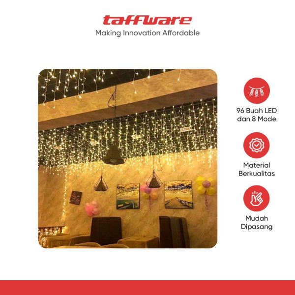 TaffLED Lampu Hias Gorden String Lights Icicle Fairy Waterproof 5M - EK-04