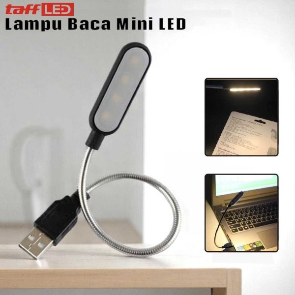TaffLED Lampu Baca Mini LED Reading Lamp Flexible USB Plug 5V 1W - FM105