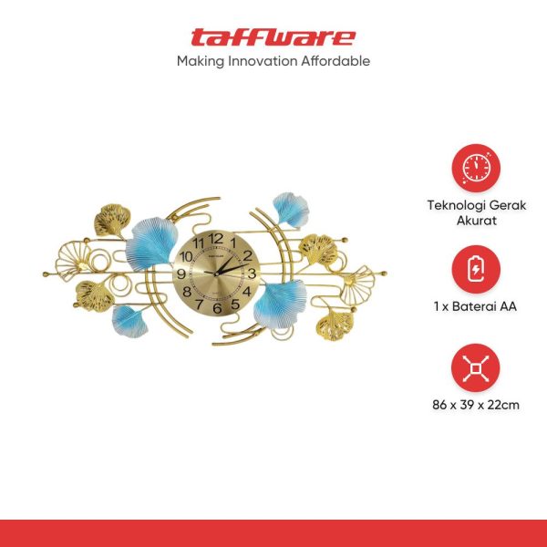 TaffHOME Jam Dinding Elegan European Style Iron Silent Movement 86cm - 2183