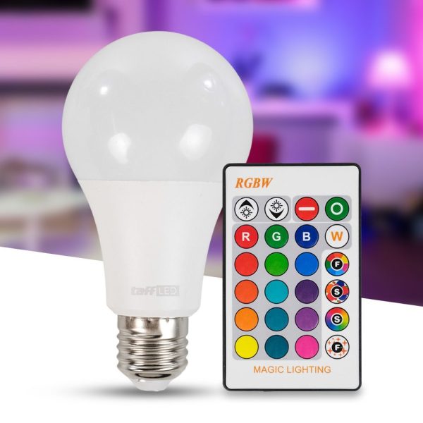 TaffLED Lampu Bohlam RGB 15W E27 dengan Remote Control - B5