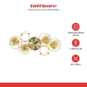 ginee_20251105173737035_1683653809.jpg TaffHOME Jam Dinding Elegan European Style Iron Silent Movement 60cm - 29208J