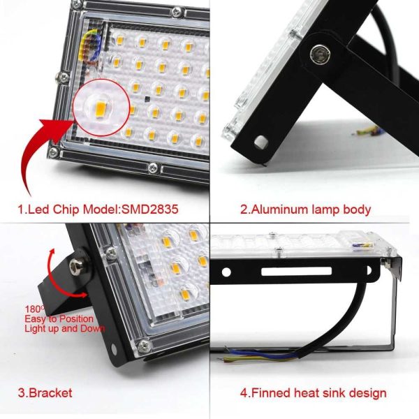 TaffLED Lampu Sorot LED Outdoor Floodlight Waterproof Cool White 50W - A8