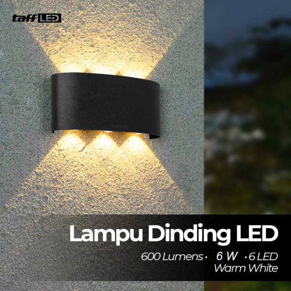 TaffLED Lampu Dinding LED Indoor Plastic Body 6 LED Warm White 6W - 6T