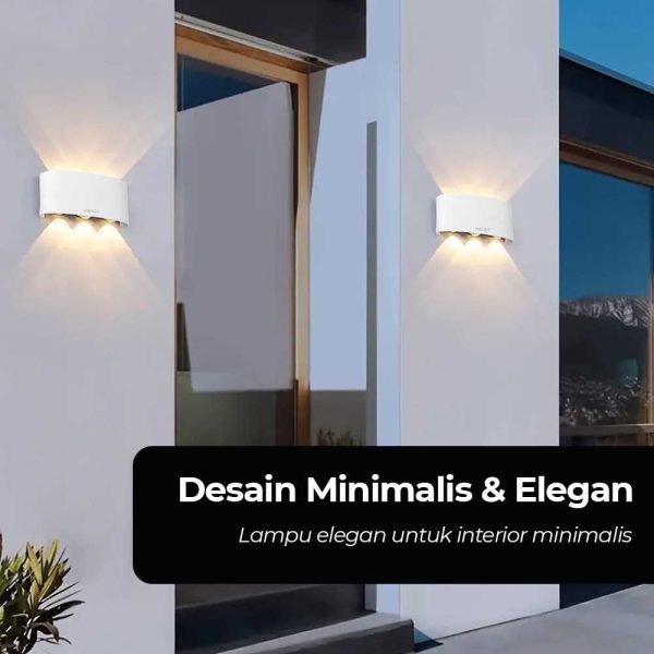 TaffLED Lampu Dinding LED Indoor Plastic Body 6 LED Warm White 6W - 6T