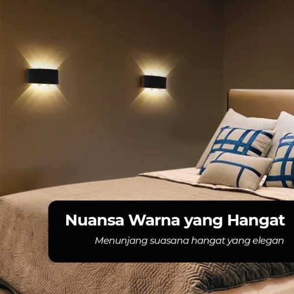 TaffLED Lampu Dinding LED Indoor Plastic Body 6 LED Warm White 6W - 6T