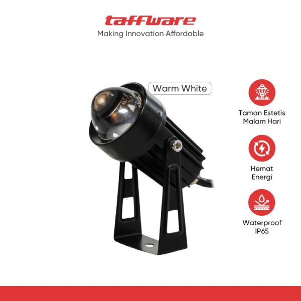 TaffLED Lampu Taman Hias Sorot Garden Spotlight Waterproof IP65 3W - KU-02