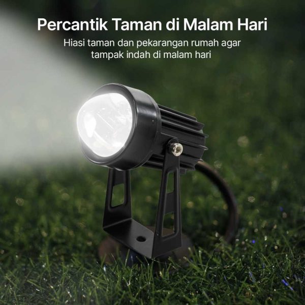 TaffLED Lampu Taman Hias Sorot Garden Spotlight Waterproof IP65 3W - KU-02