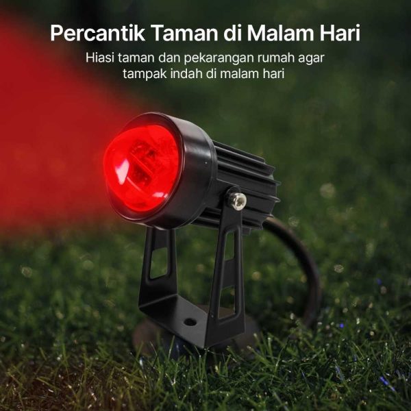 TaffLED Lampu Taman Hias Sorot Garden Spotlight Waterproof IP65 3W - KU-02