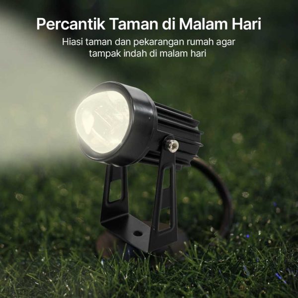 TaffLED Lampu Taman Hias Sorot Garden Spotlight Waterproof IP65 3W - KU-02