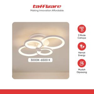 ginee_20251105182749675_6627105035.jpg TaffLED Lampu LED Plafon Ceiling Dimmable 40W 4 Ring 3in1 Color - 0528