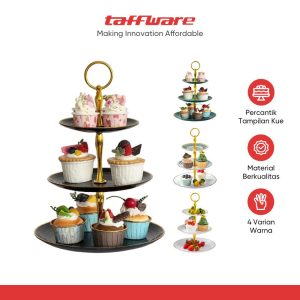 ginee_20251117170722474_8768882922.jpg TaffHOME Rak Kue Susun 3 Tingkat Detachable Plate Cake Stand Display - YGN-3