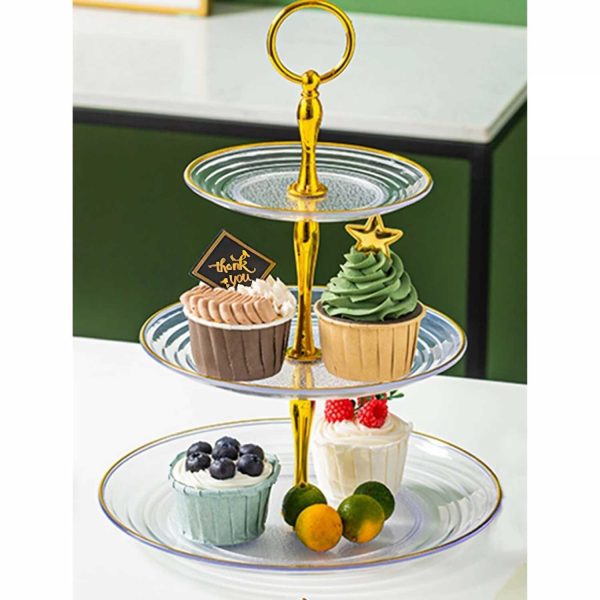 TaffHOME Rak Kue Susun 3 Tingkat Detachable Plate Cake Stand Display - YGN-3