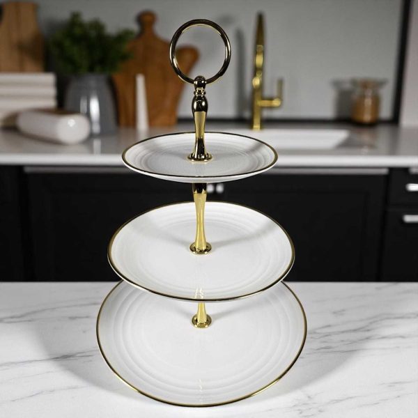 TaffHOME Rak Kue Susun 3 Tingkat Detachable Plate Cake Stand Display - YGN-3