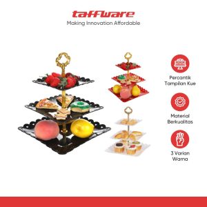 ginee_20251117180204895_9441999337.jpg TaffHOME Rak Kue Susun 3 Tingkat Detachable Plate Cake Stand Display - MG-3